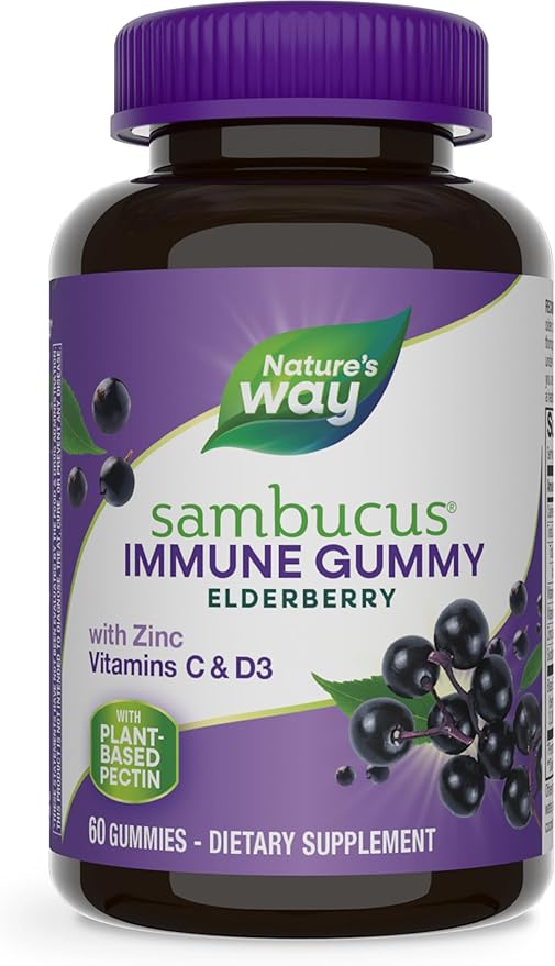 SmartyPants Organic Kids Multivitamin Gummies: Probiotics &amp Nature's Way Sambucus Elderberry Immune Gummies