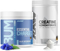 RAW Nutrition Creatine Monohydrate &amp Blue Rathberry Pre-Workout Powder Bundle