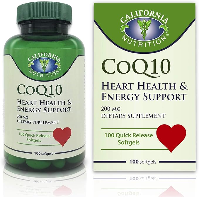 3 Packs CoQ10 200mg Soft Gels Coenzyme Q10 High Absorption Dietary Supplement 100 Counts Softgels Co-Q10 Quick Release Co Q-10 Antioxidant for Heart Health Energy Production