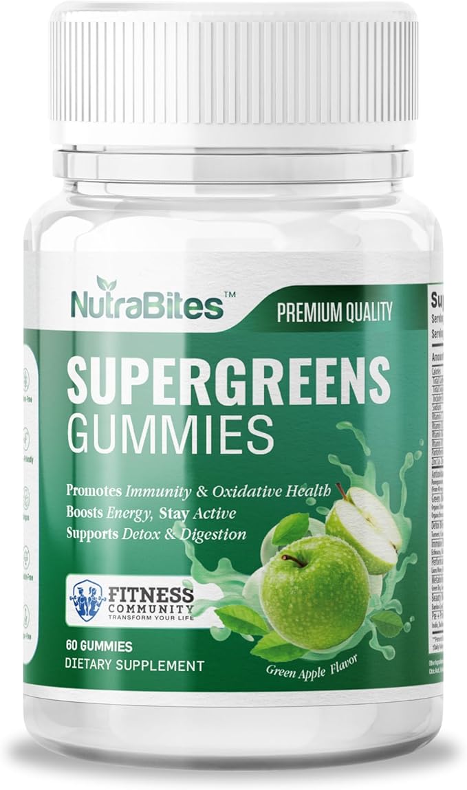 Digestive Health Wellness Pack - Probiotic Apple Cider Vinegar Super Greens and Black Seed Oil Gummies - Supports Digestion Gut Health &amp Metabolism - 4-Pack for Daily Comfort