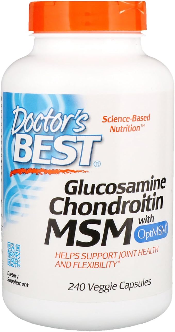 Doctor's BEST (3 Pack Glucosamine Chondroitin MSM with OptiMSM 240 Veggie Caps