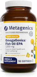 Metagenics OmegaGenics Fish Oil EPA 1200 - High Potency Omega-3 Supplement - Supports Heart Brain &amp Immune Health* - Sustainably Sourced Burpless Formula - Non-GMO Gluten-Free - 90 Softgels