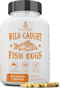 Ancestral Supplements Wild Caught Fish Eggs 2400mg Omega-3 Supplement Supports Brain Heart Fertility and Inflammatory Health Whole Food Source of Vitamin D K2 and A Non-GMO 180 Capsules