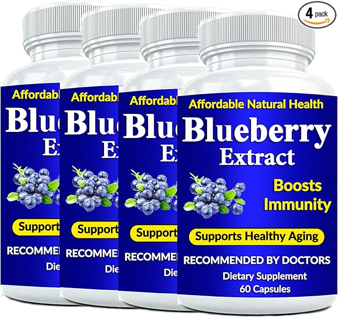 Heaven's Gate Blueberry 10:1 Extract 10000 mg Strength 240 Capsules 8 Month Supply Concentrated and Standardized 10X Whole Fruit Extract All Natural Non-GMO and Gluten Free