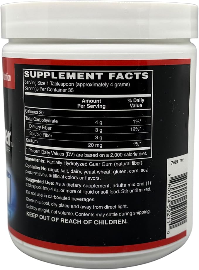 TOUGH-N-TONE ClearFiber Powder – Soluble Fiber with SunFiber® PHGG – Tasteless Odorless Non-Thickening – Supports Digestive &amp Heart Health – Prebiotic