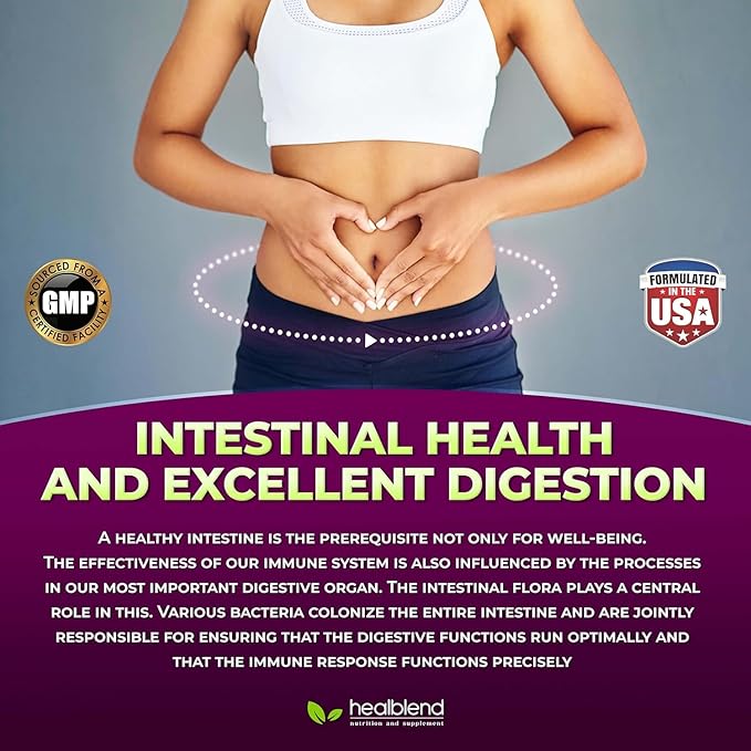 healblend Probiotic Caps Dietary Supplement Capsules Probiotic for Women and for Men Digestive Health Immune System Support Non-GMO Gluten-Free 120 Veg Caps (3)