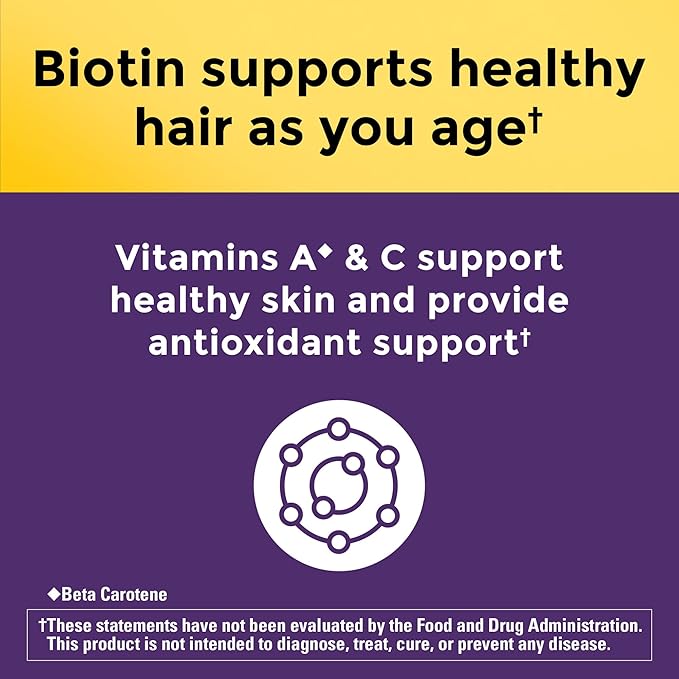 Nature Made Hair-Growth Softgels Clinically Studied Lustriva + Biotin Vitamin C &amp A Hairs Growth Vitamins - Support Healthy Hair as You Age 30 Softgels 30 Day Supply (Pack of 2)