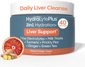 Hydralyte Liver Support + Electrolyte Mix with Milk Thistle Turmeric Ginger Prickly Pear Green Tea Extract Formulated for Rapid Rehydration (Blood Orange Ginger 40 Serve Tub)
