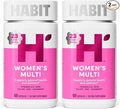 Habit Womens Multi Supplement 2 Pack (120 Capsules) - New Look Supports General Health &amp Wellness 23 Essential Vitamins and Minerals Fruit extracts Folate Iron B12 Biotin Non-GMO