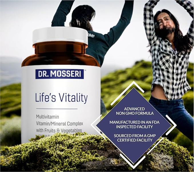 Life's Vitality Vegan Multivitamin for Men &amp Women – Non-GMO Formula with 42 Fruits and Vegetables Daily Multivitamin and Mineral Complex with Vitamin D for Immune Support 90 Tablets
