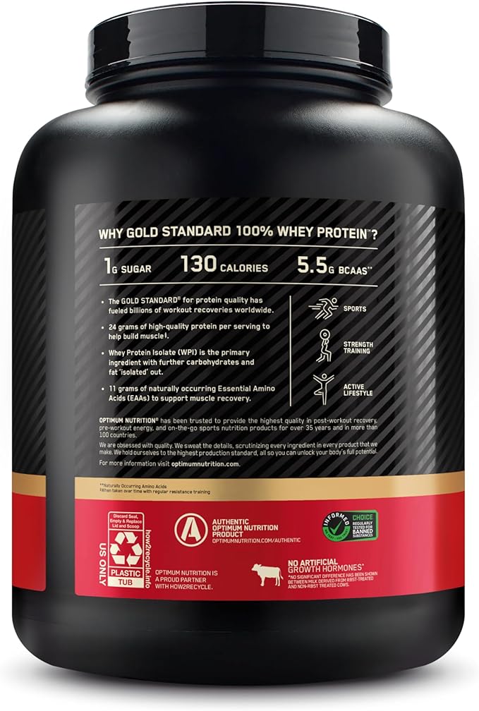 Optimum Nutrition Gold Standard 100% Whey Protein Powder Chocolate Coconut 5 Pound (Packaging May Vary)