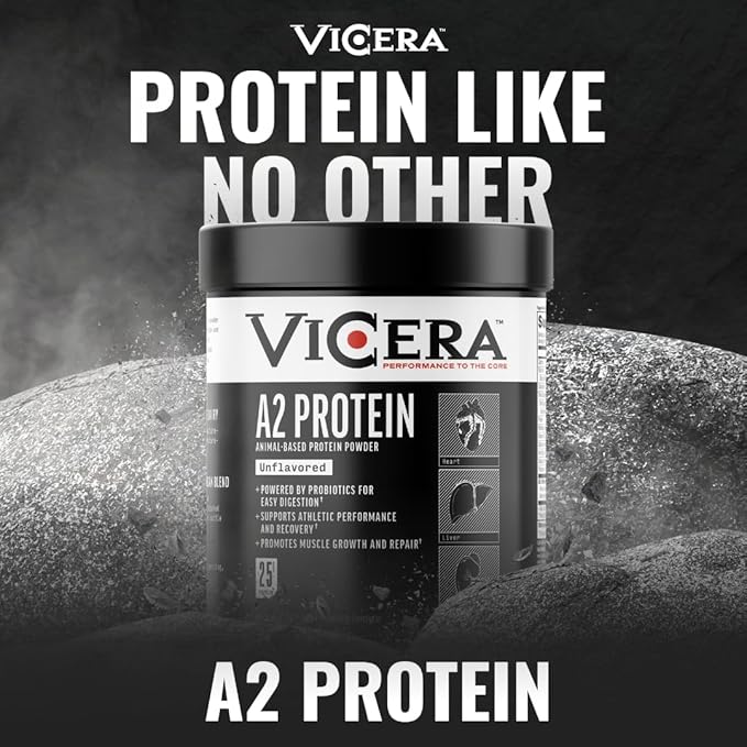 A2 Protein Powder Unflavored 25 G Protein per Serving Organic A2/A2 Whey Casein Blend with Probiotics and Celtic Sea Salt Gluten Free Workout Supplement Non GMO 20 Servings 27.4 Oz
