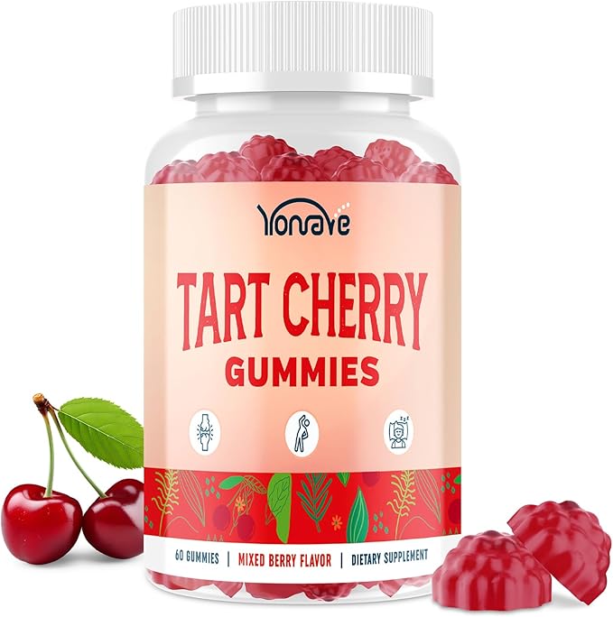 3300mg Tart Cherry Gummies for Uric Acid Cleanse Sleep Gout Joint &amp Kidney Support – Tart Cherry Extract with Celery Seed Melatonin Vitamin C – Detox &amp Antioxidant – Mixed Berry Flavor 6