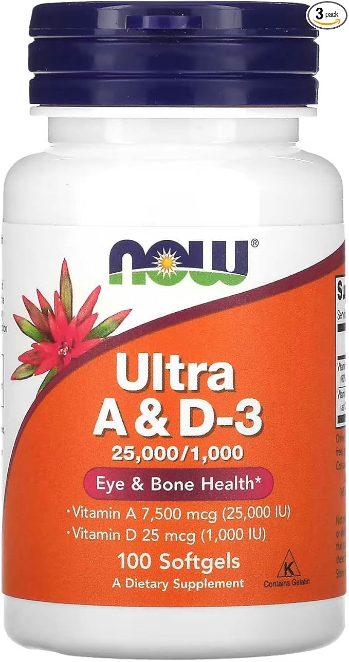 NOW Foods Ultra A &amp D 25000/1000 100 SGELS