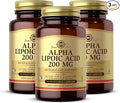 Solgar Alpha Lipoic Acid 200 mg 50 Vegetable Capsules (Pack of 3) - Antioxidant Support - Helps to Recycle Glutathione Vitamin C &amp E CoQ-10 - Non-GMO Vegan Gluten Free Dairy Free Kosher - 1