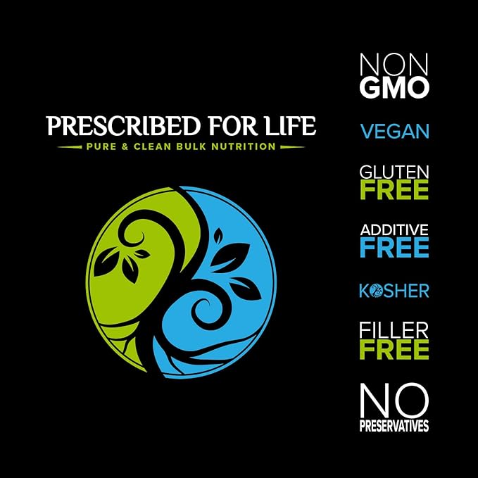 Prescribed For Life Grape Skin Powder | 5% Polyphenols | Natural Abundant Source of Antioxidants | Unbleached Gluten Free Vegan Non-GMO Soy Free Kosher No Fillers (25 kg)