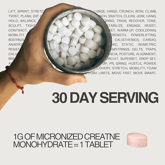 Creatine Tablet Chews 150ct 5G Micronized Monohydrate Sour Candy Mixed Berry Flavor
