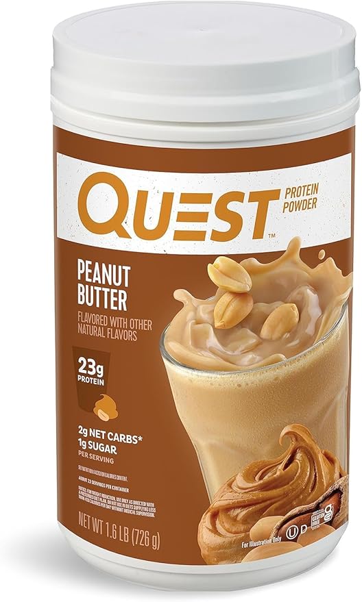 Quest Cinnamon Crunch 20g &amp Peanut Butter 23g Protein Powders 1.6lb Each Low Carb Gluten Free