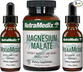 NutraMedix Stress Support Bundle - Supplements for Stress Support and Healthy Stress Response - Includes Magnesium Malate MoodMedix &amp RelaxMedix - Liquid Extracts &amp Capsules for Stress - 3-Pi