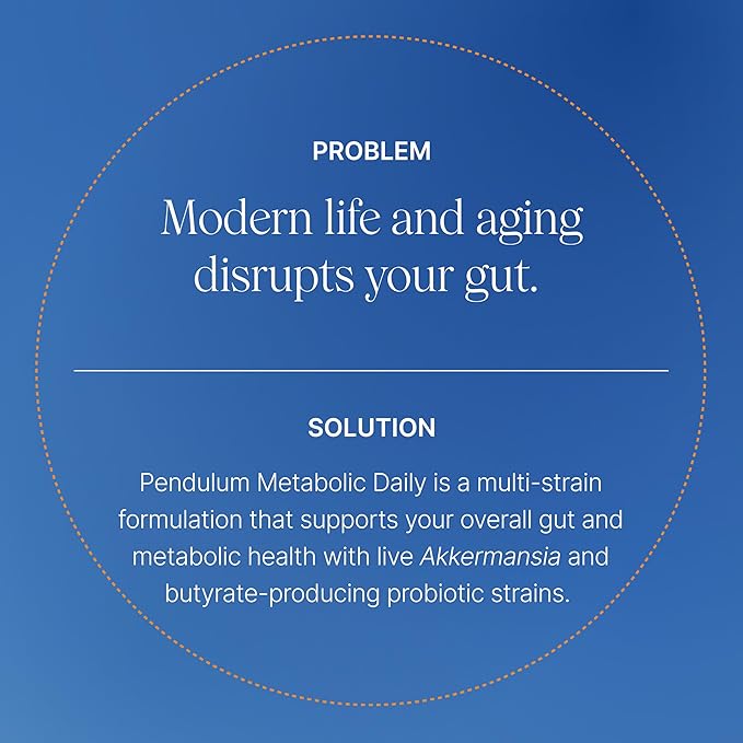 Pendulum Metabolic Daily - Multi-Strain Probiotic with Akkermansia muciniphila to Support Metabolism and Sustain Energy Levels - for Women and Men - 30 Capsules (1 Pack)