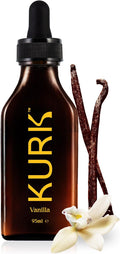 Kurk Essential Liquid Turmeric Curcumin Supplement Turmeric Drops Oil for Advanced Everyday Wellness Focus &amp Energy 185x More Absorbable Than Powders Plant-Based (Vanilla) (3.2 Fl Oz)