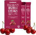 Cham&ampDeul Tart Cherry Collagen Jelly Stick - 1000mg Fish Collagen for Skin &amp Hydration Tart Cherry Concentrate - 15 Sticks - Korean Collagen Jelly Stick On-the-Go Daily Supplement - 콜라겐 젤리스틱