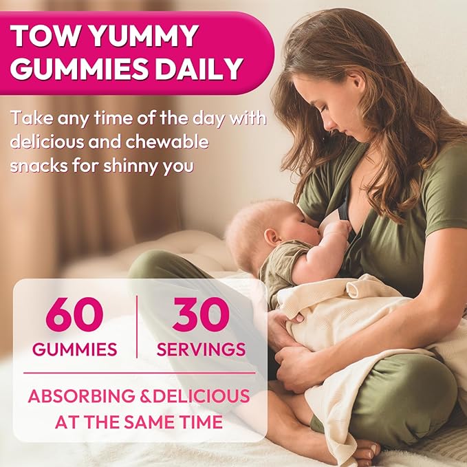 Lactation Supplement Postpartum Lactation Support Gummies for Breastfeeding with Milk Thistle and Postnatal Vitamins As Breast Milk Supply Booster Recovery Hair Growth 60 Count Sugar Free &amp V