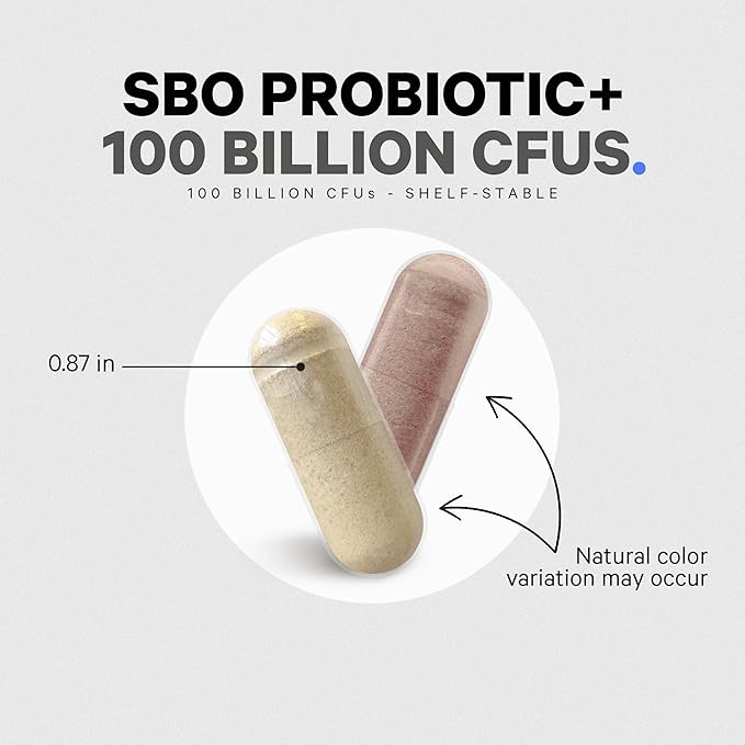 Codeage SBO Probiotics 100 Billion CFUs Per Serving Multi Strain Soil Based Organisms Blend and Organic Fermented Botanical Blend Shelf-Stable - 2 Pack