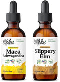 Wild &amp Organic Maca Ashwagandha Tincture 2 fl oz &amp Slippery Elm Tincture 2 fl oz