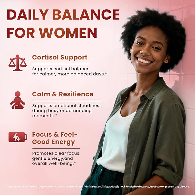 Cortisol Supplements for Women Cortisol Reducer Manager Detox with KSM-66® Ashwagandha Kava Lemon Balm &amp Vitamin C B5 B6 Lower Cortisol Hormone Harmony Liquid Drops 2 FL.OZ Cranberry Flavor