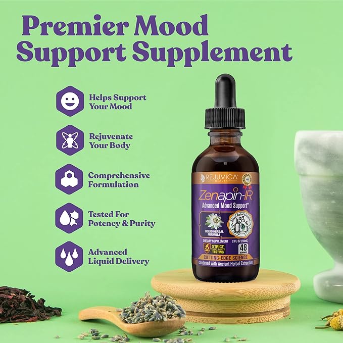 + Zenapin-IR - Support Sleep + Calm - Liquid Delivery for Better Absorption - Chamomile Melatonin Ashwagandha Kava Kava Hops Valerian &amp More!