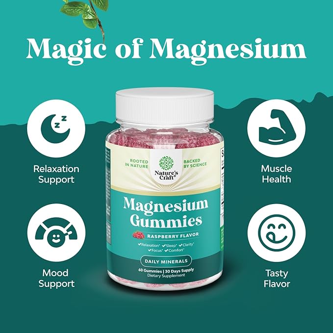 Bundle of Vitamin D3 Gummies with 2000IU per Serving Bone Muscle &amp Immune Support and Extra Strength Calm Magnesium Gummies - Relaxing Magnesium Citrate with Elemental Mag - Body &amp Mind Relaxa
