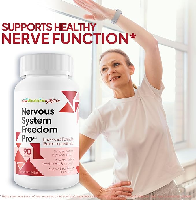 Nervous System Freedom Pro - Improved Formula - Our Best Vitamin B12 For Nerve Health - B Complex Vitamins Nerve Supplement - Vitamin E Nerves - Vitamin D Megafood For Nerve Repair Supplement