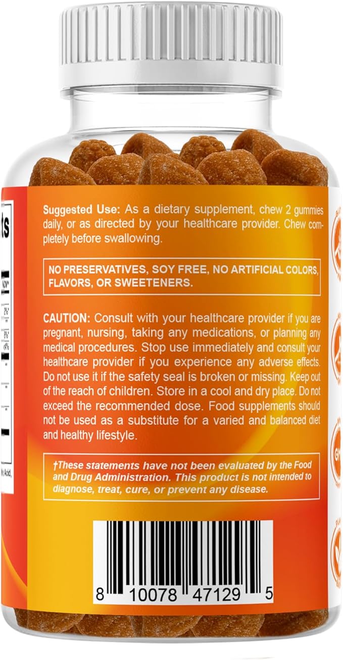Vitamatic Turmeric Gummy with Ginger &amp Black Pepper Extract – 60 Vegan Gummies Each | 2 Pack (120 Gummies) 95% Curcuminoids – Powerful Antioxidant &amp Inflammatory Support