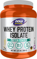 NOW Foods Sports Nutrition Whey Protein Isolate 25 G With BCAAs Creamy Vanilla Powder 1.8-Pound