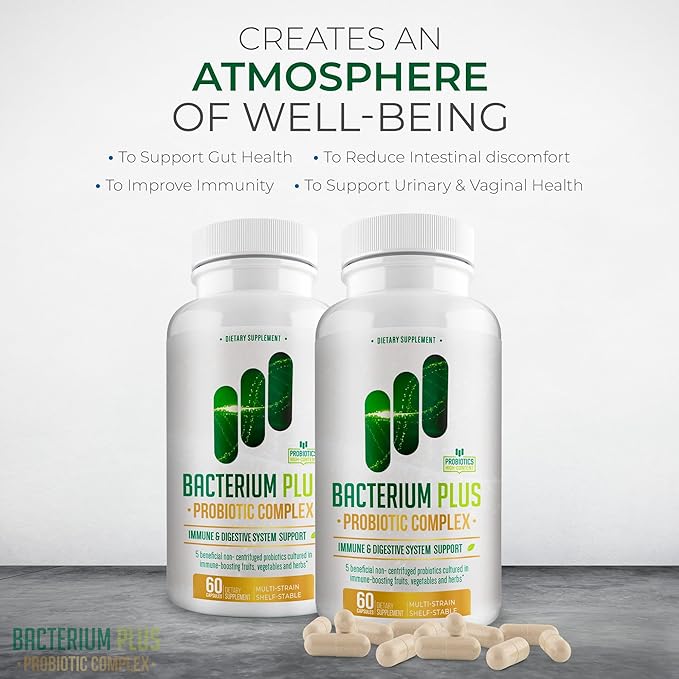 Bacterium Plus Natural Product Vegetarian Capsules General Well-Being - 60 Count - Pack of 1