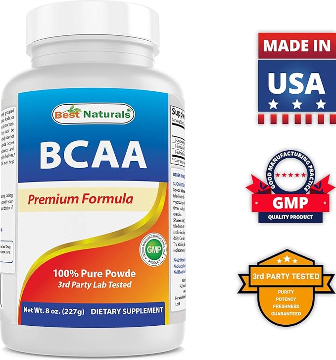 Best Naturals BCAA Powder 8 OZ &amp Magnesium Glycinate 425 mg