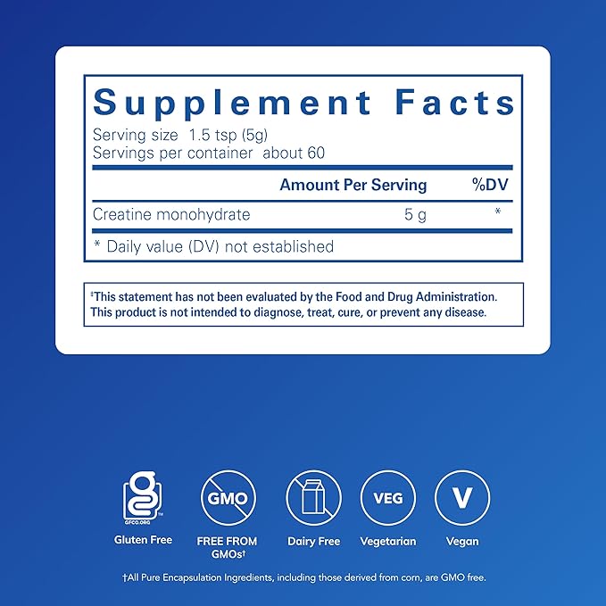 Pure Encapsulations Creatine (315 g) &amp Athletic Nutrients (120 Capsules) Bundle - Supports Muscle Strength Performance &amp Recovery* - Gluten-Free Non-GMO Hypoallergenic