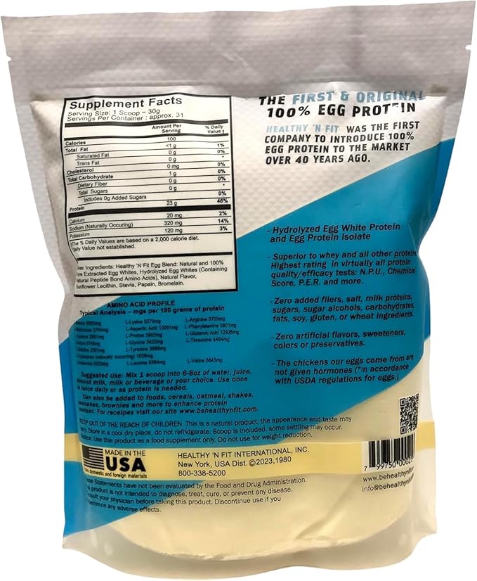Healthy'N Fit Nutritionals 100% Egg Protein Vanilla Ice Cream - 2 lbs