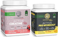 Active Preworkout Hydration Blend &amp Micronized Creatine Monohydrate Powder Set | Bundle &amp Save | Non-GMO Soy Dairy Filler &amp Gluten Free (50 Servings Creatine 30 Servings Yuzu Mango Pre Wo