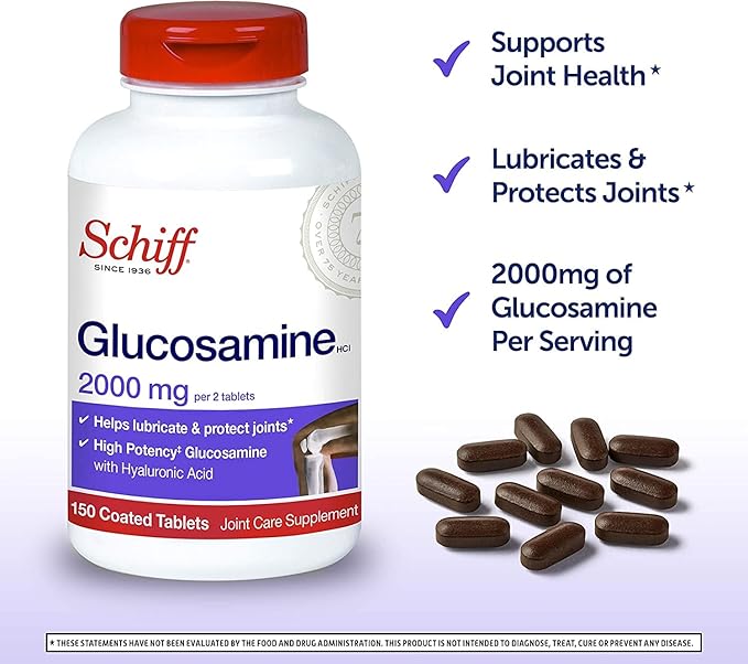 Schiff Glucosamine 2000mg with Hyaluronic Acid (Pack of 6)