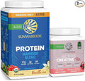 Sunwarrior WarriorBlend Vanilla Protein Powder 32 Servings &amp Creatine for Women Berry Lemonade 50 Servings