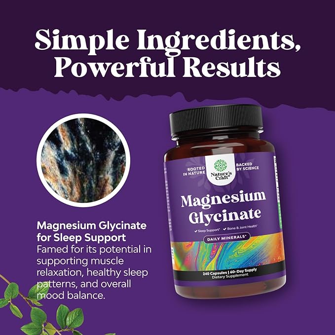 Bundle of Pure Magnesium Glycinate Supplement 400mg Per Serving for Mood Sleep &amp Relaxation Support and Extra Strength Zinc Gummies for Adults - Chewable Zinc Supplements for Energy &amp Immune S