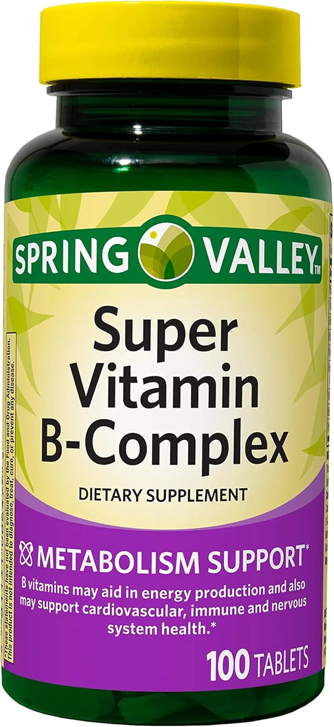 ikj Super Vitamin B-Complex Tablets Dietary Supplement 100 Count