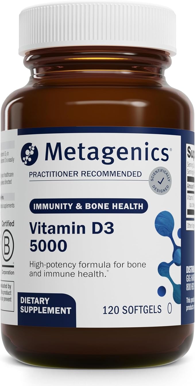Metagenics Bundle - Bone Builder Extra Strength &amp D3 5000-180 Tablets of Bone Builder* - 120 Softgels of D3 5000 for Immune Support &amp Heart Health*