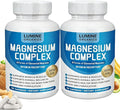 2PCSLumine Organics Magnesium Complex Magnesium Complex for Women Supplement 1000mg - Advanced 8-in-1 Magnesium Blend - GlycinateCitrateMalateTaurate90 Capsules (2)