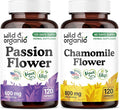 Wild &amp Organic Passion Flower 120 Capsules &amp Chamomile 120 Capsules