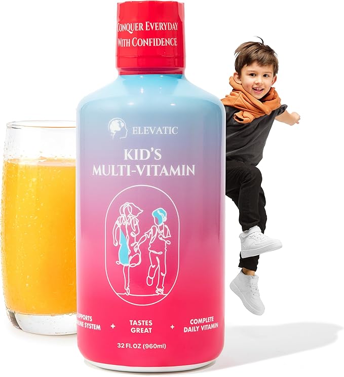 Kids multivitamin | 32 Fl.oz (960ml) | Children’s Favourite Liquid multivitamin Formula | Ensuring Daily Essential Nutrition for Kids | Free from Allergens Artificial Colors &amp Flavors