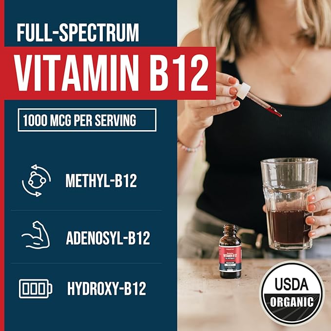 BioActive Vitamin B12 1000 mcg | Contains 3 BioActive Forms B12 Plus Methylfolate Cofactor - Methyl B12 Adenosyl B12 &amp Hydroxy B12 | Sublingual Form Cherry Flavor Organic Vegan (180 Servings)