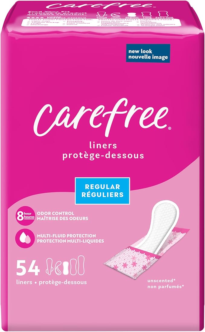 Pure Protein Powder Whey High Protein Low Sugar Gluten Free Vanilla Cream 1.75 lbs &amp Carefree Panty Liners Regular Liners Wrapped Unscented 54ct (Packaging May Vary)